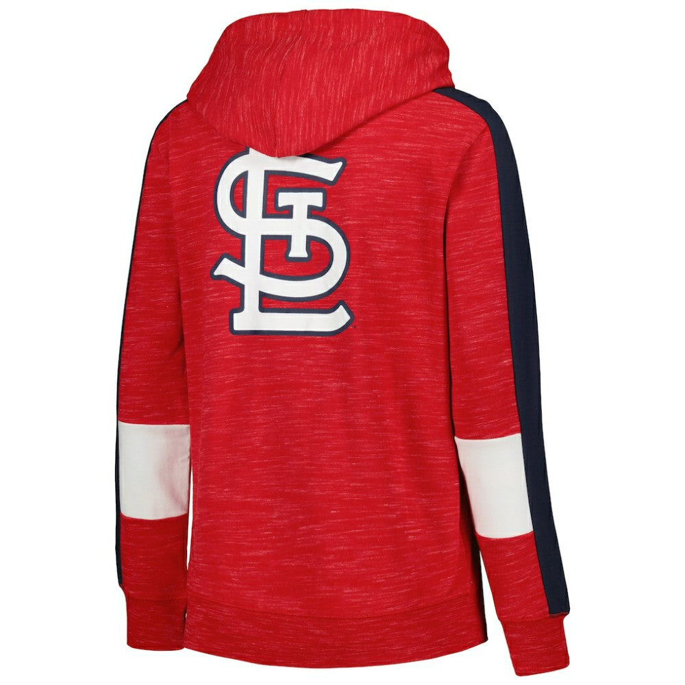 St. Louis Cardinals New Era Women's Colorblock Full-Zip Hoodie - Red Hoodies