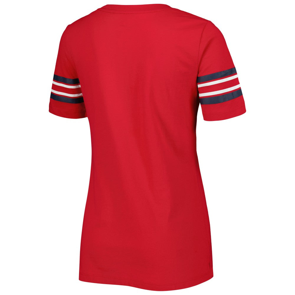 St. Louis Cardinals New Era Women's Team Stripe T-Shirt - Red T-shirts