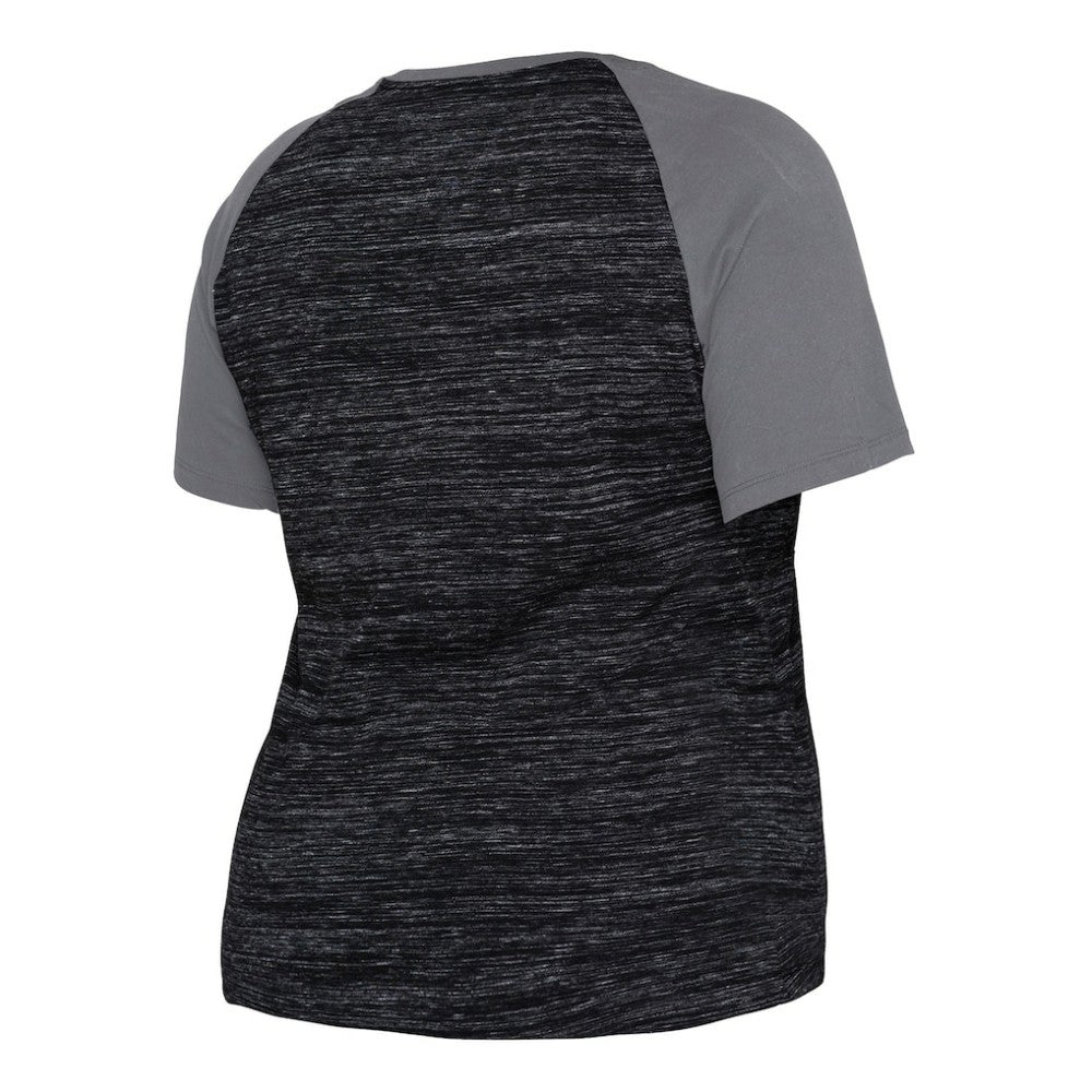 Chicago White Sox New Era Women's Plus Size Space Dye Raglan V-Neck T-Shirt - Black T-shirts