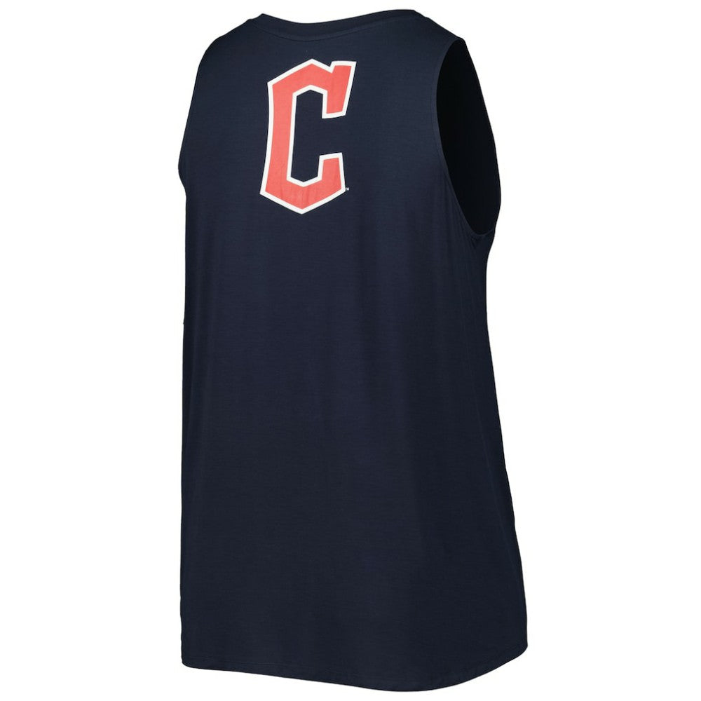 Cleveland Guardians New Era Women's Plus Size Tank Top - Navy Tanks