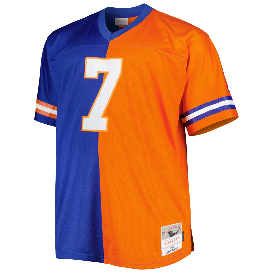 John Elway Denver Broncos Big & Tall Split Legacy Retired Player Replica Jersey Royal/Orange