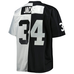 Bo Jackson Las Vegas Raiders Big & Tall Split Legacy Retired Player Replica Jersey Black/Silver