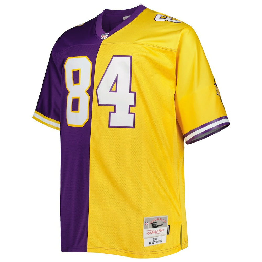 NFL Randy Moss Minnesota Vikings Big & Tall Split Legacy Retired Player Replica Jersey - Purple/Gold on sale