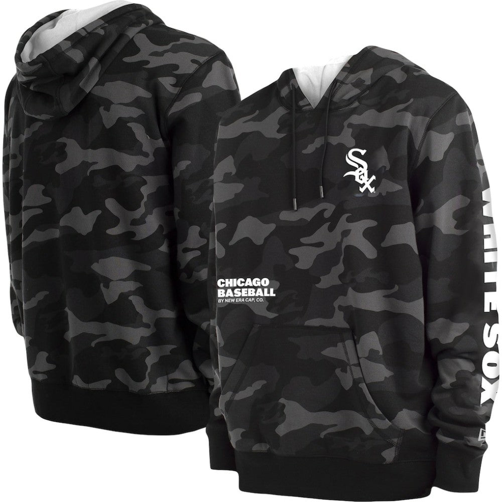 Chicago White Sox New Era Camo Pullover Hoodie - Black Hoodies