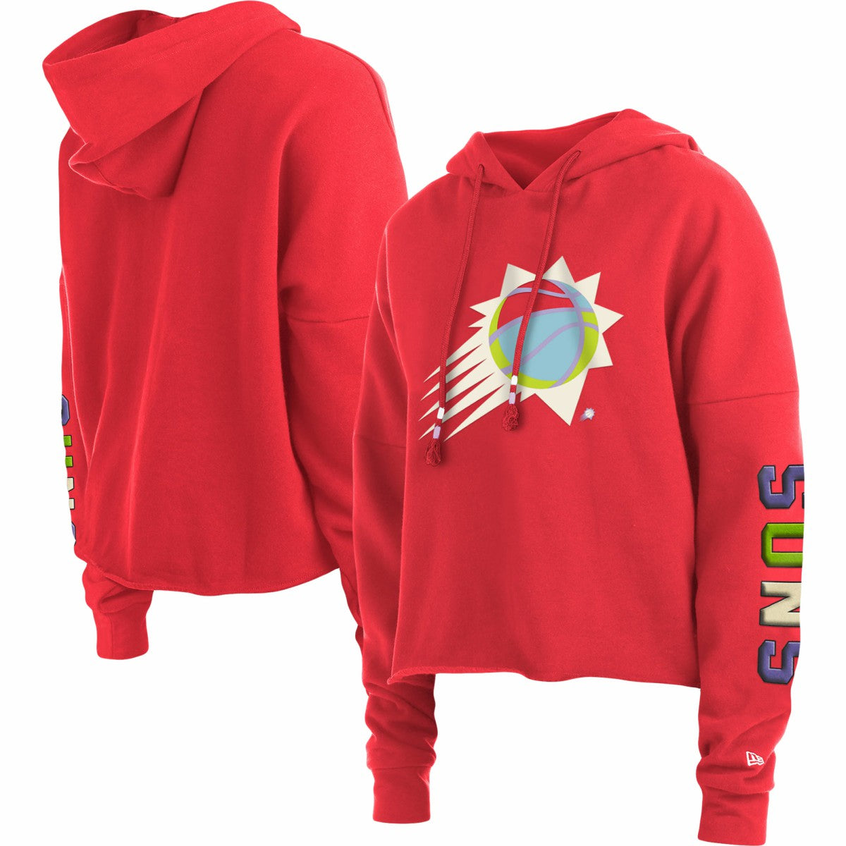 Phoenix Suns Women's Color Pack Cropped Top Pullover Hoodie Red