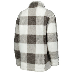 NHL Philadelphia Flyers G-III 4Her by Carl Banks Women's Logo Plaid Sherpa Quarter-Zip Jacket - Gray/White