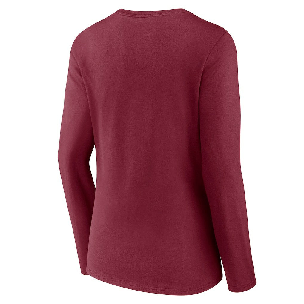 Washington Commanders Women's Hometown Sweep Long Sleeve V-Neck T-Shirt Burgundy