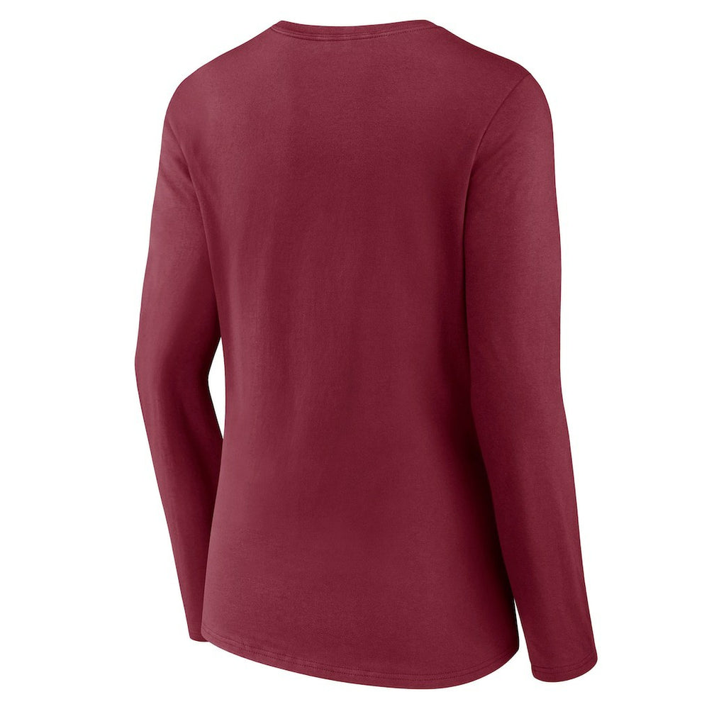 Washington Commanders Women's Hometown Sweep Long Sleeve V-Neck T-Shirt Burgundy