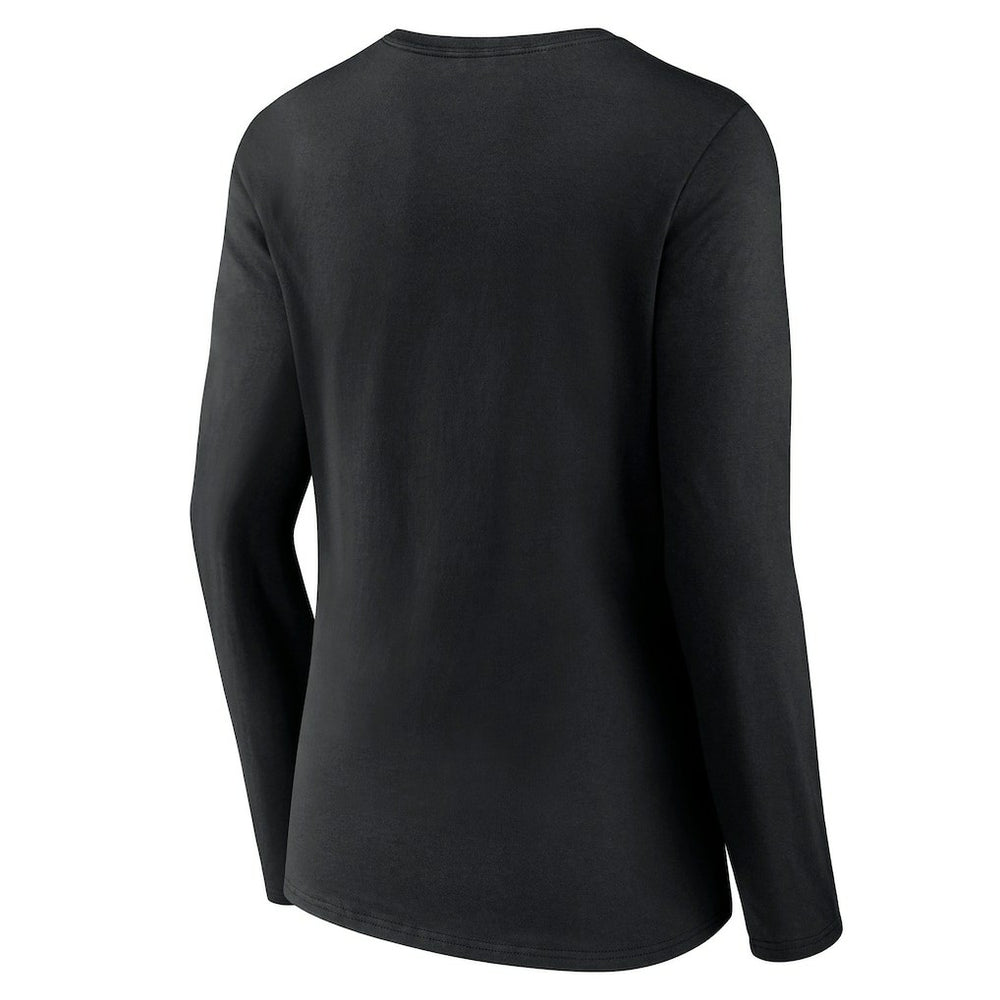 Pittsburgh Steelers Women's Hometown Sweep Long Sleeve V-Neck T-Shirt Black