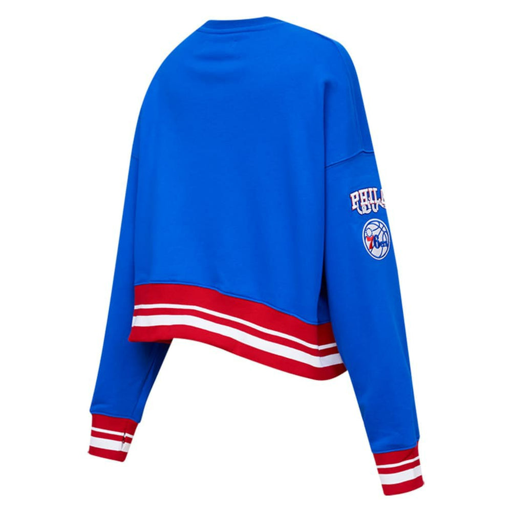 Philadelphia 76ers Pro Standard Women's Mash Up Pullover Sweatshirt Royal