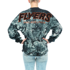 NHL Philadelphia Flyers Fanatics Women's Crystal-Dye Long Sleeve T-Shirt - Black