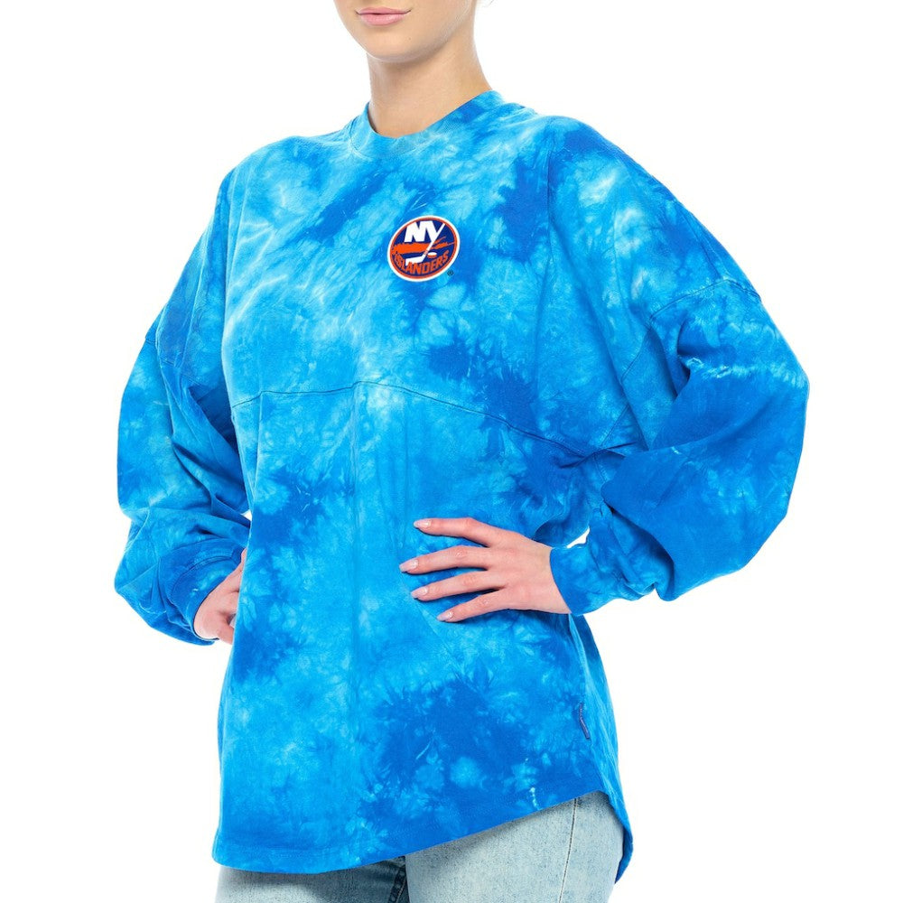 NHL New York Islanders Fanatics Women's Crystal-Dye Long Sleeve T-Shirt - Royal