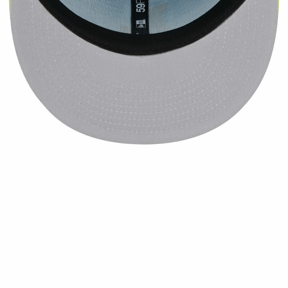 Los Angeles Dodgers New Era Spring Color Two-Tone 59FIFTY Fitted Hat - Light Blue/Neon Green Hats
