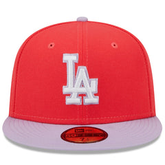 Los Angeles Dodgers New Era Spring Color Two-Tone 59FIFTY Fitted Hat - Red/Lavender Hats