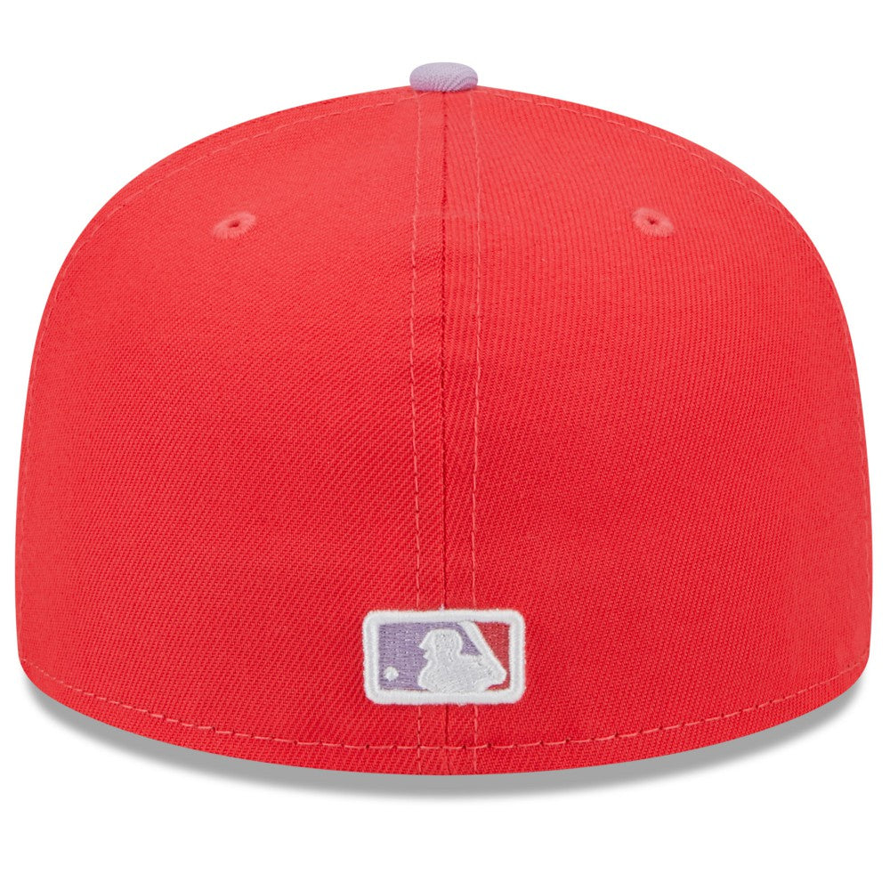 Los Angeles Dodgers New Era Spring Color Two-Tone 59FIFTY Fitted Hat - Red/Lavender Hats