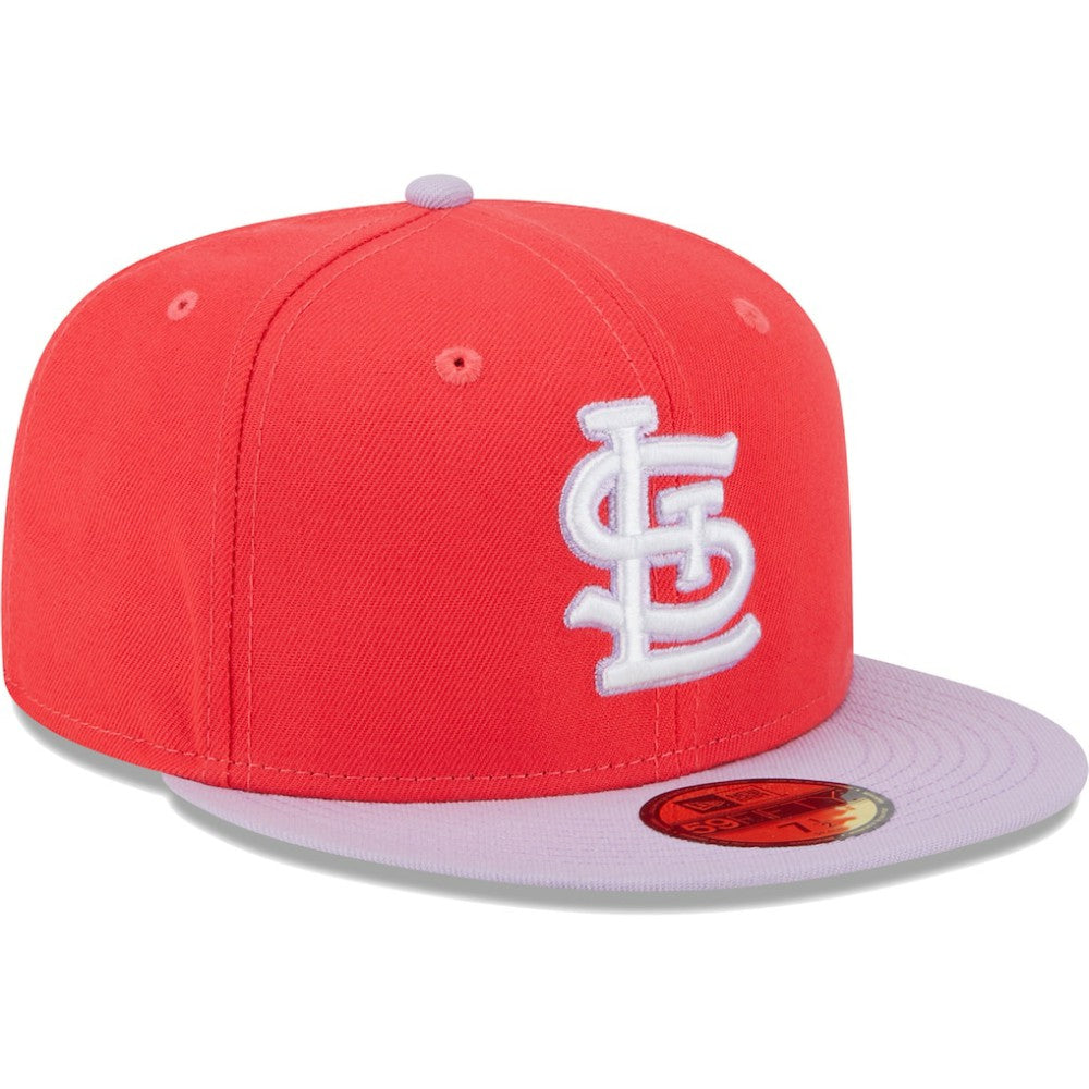 St. Louis Cardinals New Era Spring Color Two-Tone 59FIFTY Fitted Hat - Red/Lavender Hats