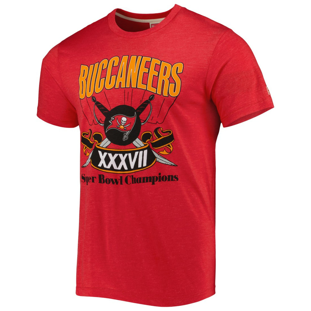 Tampa Bay Buccaneers Homage Super Bowl Classics Tri-Blend T-Shirt Red