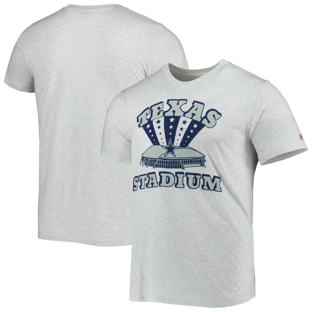 Dallas Cowboys Homage Texas Stadium Tri-Blend T-Shirt Ash