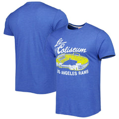 Los Angeles Rams Homage Stadium Tri-Blend T-Shirt Royal