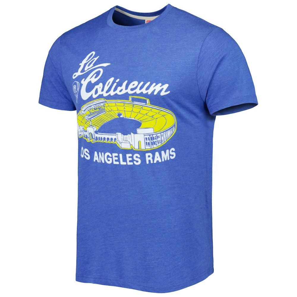 Los Angeles Rams Homage Stadium Tri-Blend T-Shirt Royal