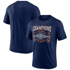 Chicago Bears Old Fashioned Tri-Blend T-Shirt Navy