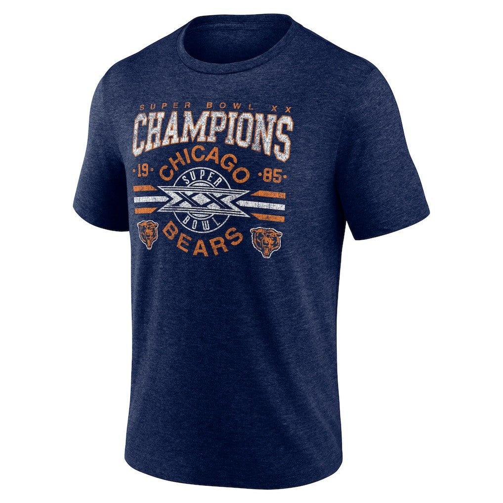 Chicago Bears Old Fashioned Tri-Blend T-Shirt Navy