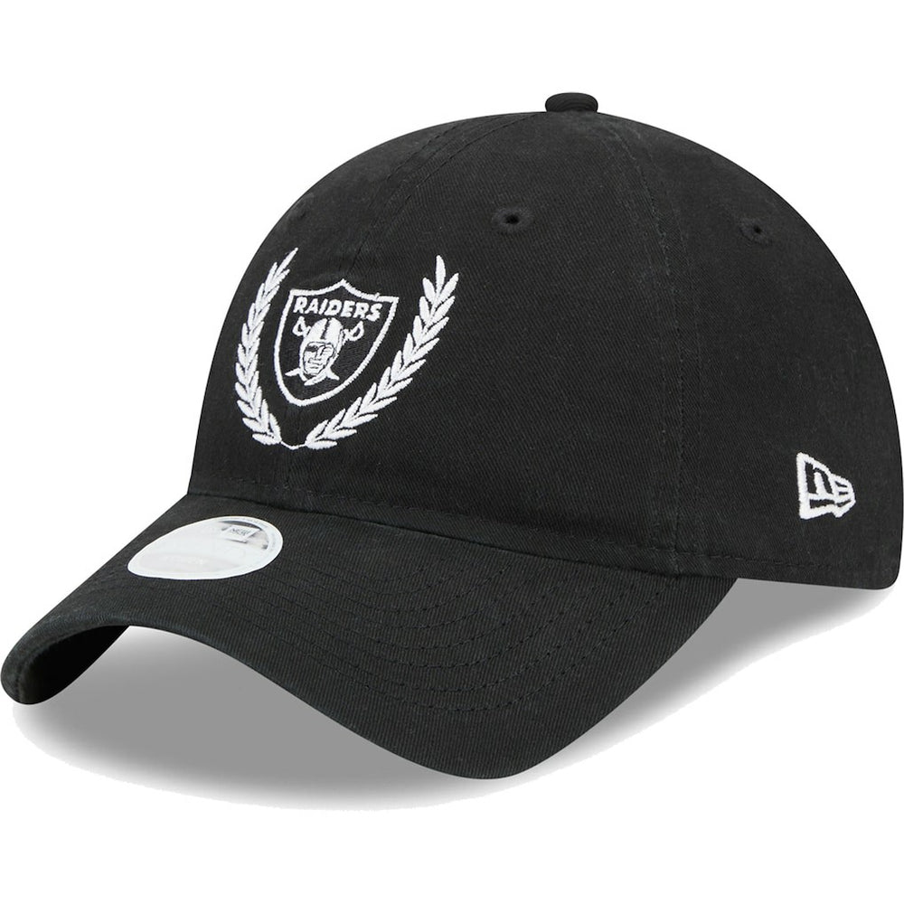 Las Vegas Raiders New Era Women's Leaves 9TWENTY Adjustable Hat Black