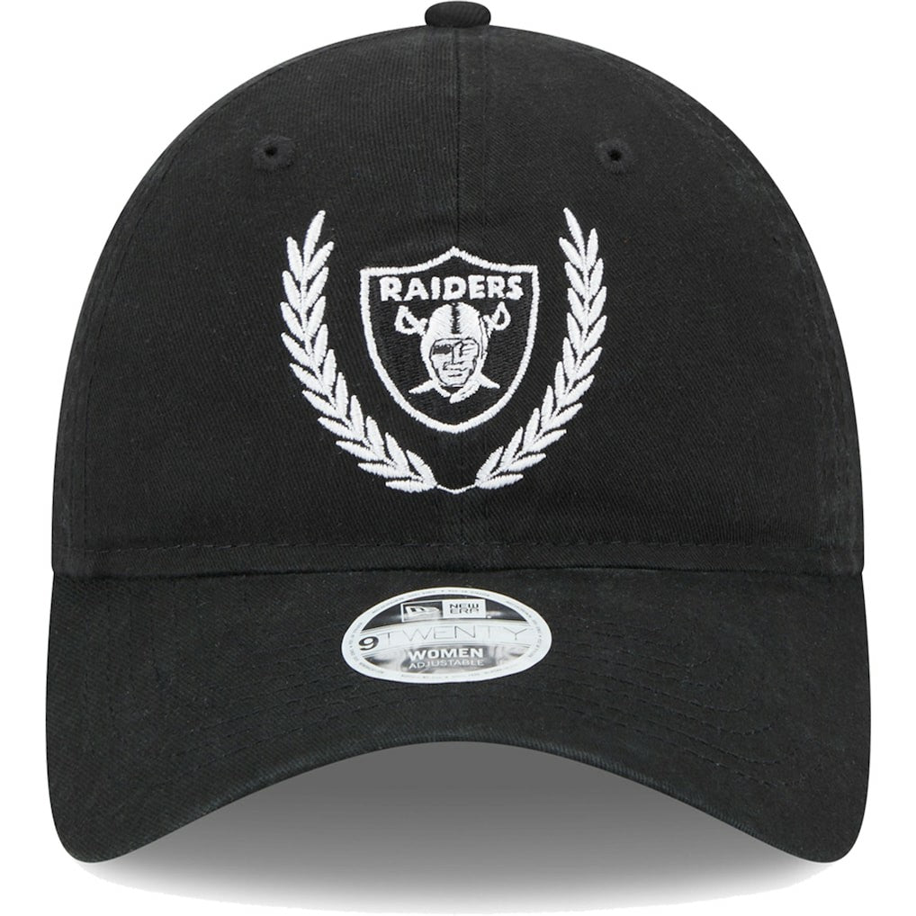 Las Vegas Raiders New Era Women's Leaves 9TWENTY Adjustable Hat Black