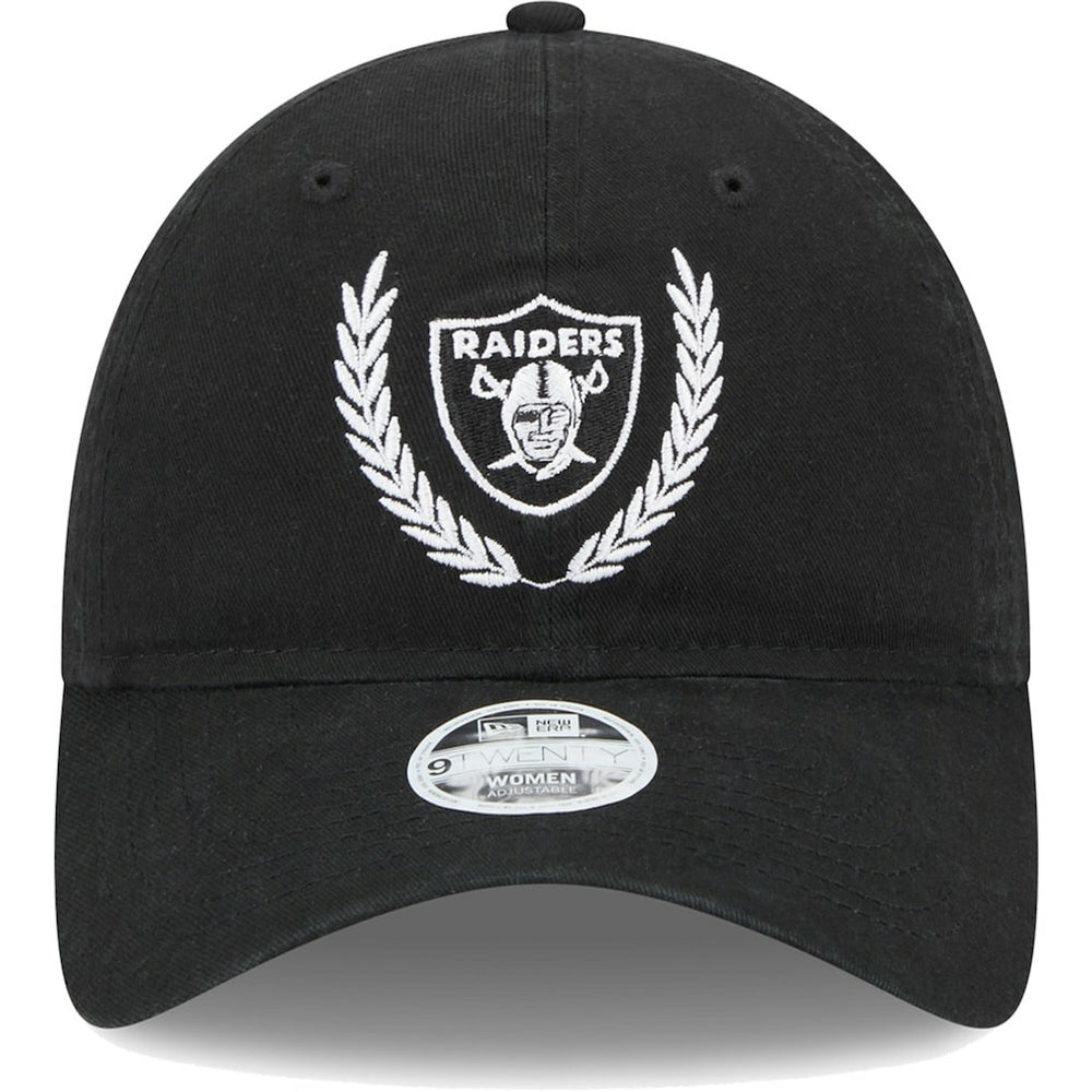Las Vegas Raiders New Era Women's Leaves 9TWENTY Adjustable Hat Black
