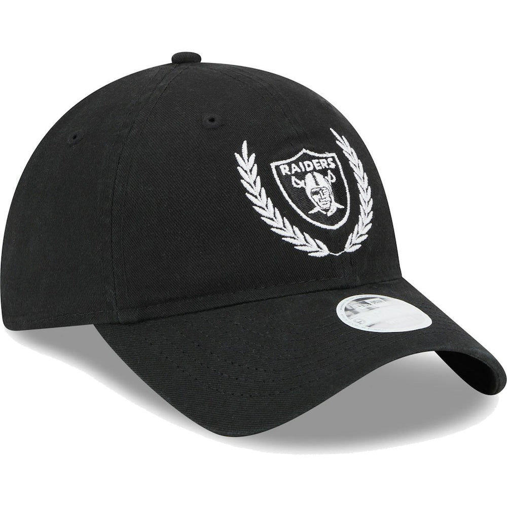 Las Vegas Raiders New Era Women's Leaves 9TWENTY Adjustable Hat Black