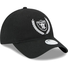 Las Vegas Raiders New Era Women's Leaves 9TWENTY Adjustable Hat Black