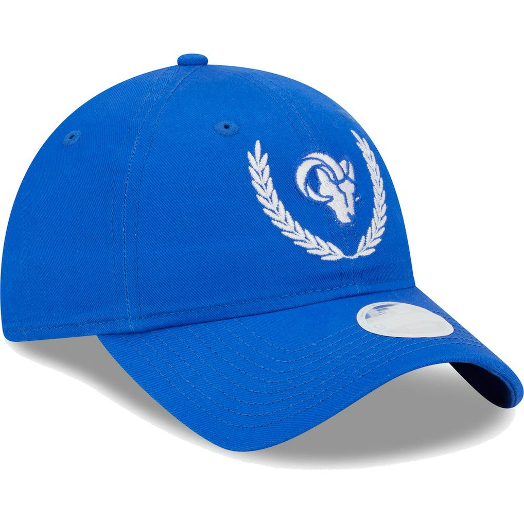 Los Angeles Rams New Era Women's Leaves 9TWENTY Adjustable Hat Royal