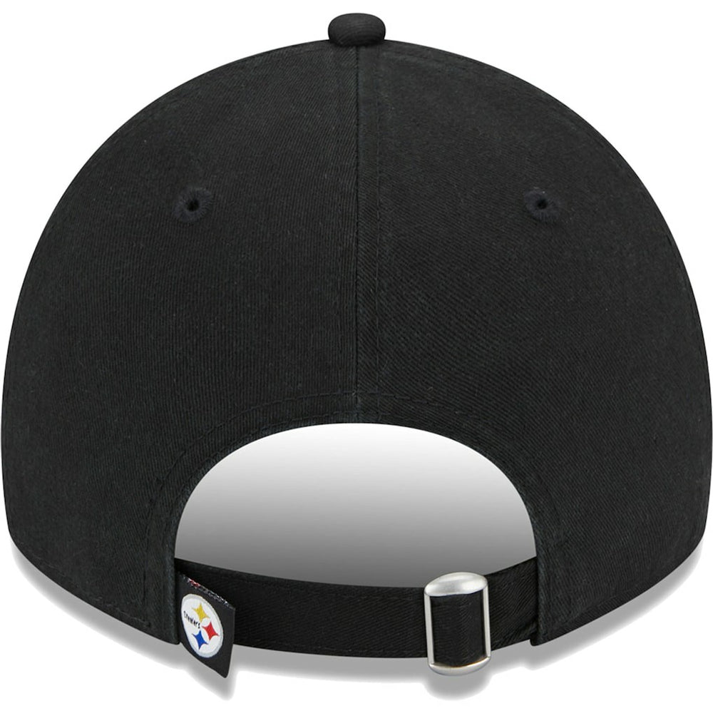Pittsburgh Steelers New Era Women's Leaves 9TWENTY Adjustable Hat Black