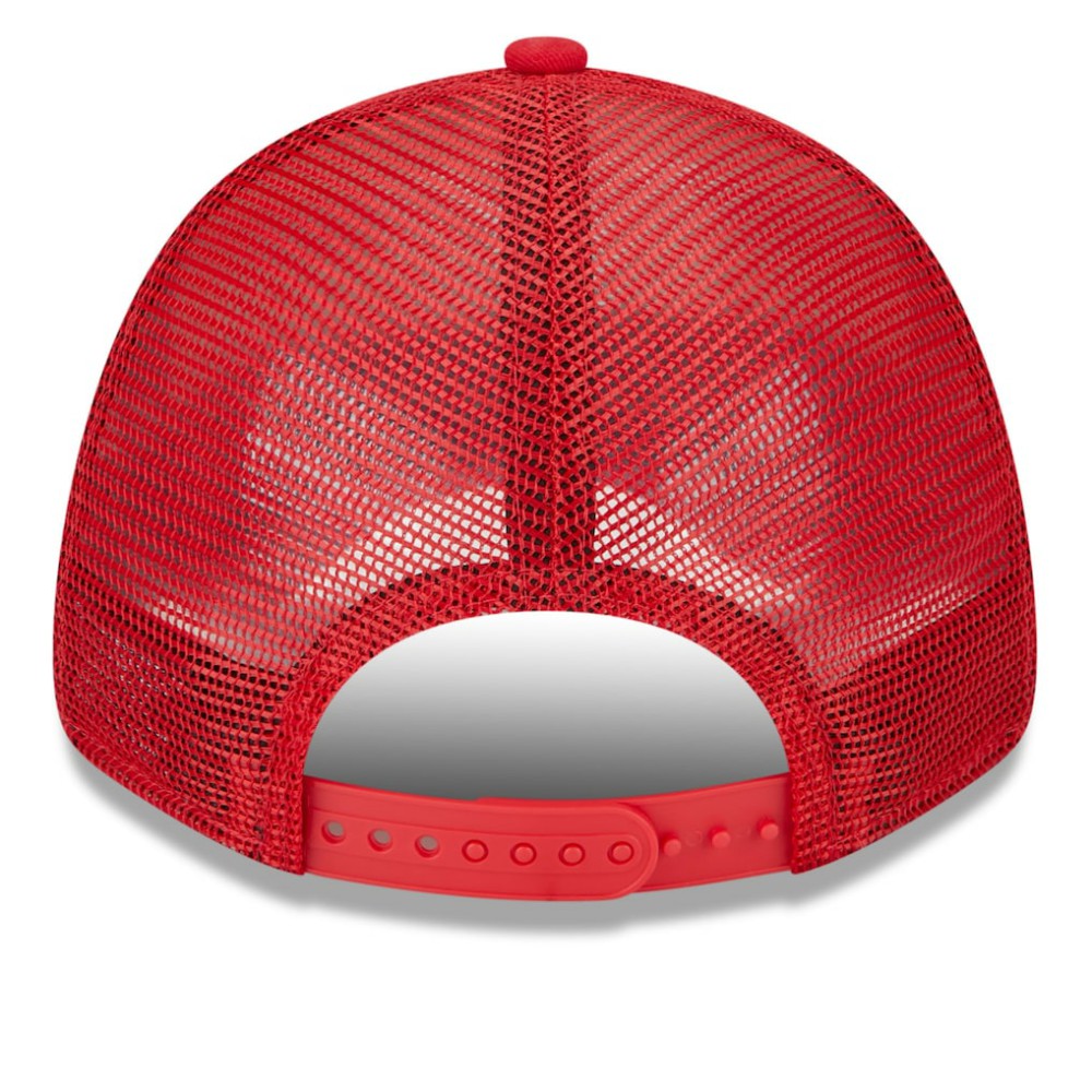 Washington Nationals New Era Team Stripe Trucker 9FORTY Snapback Hat - White/Red Hats