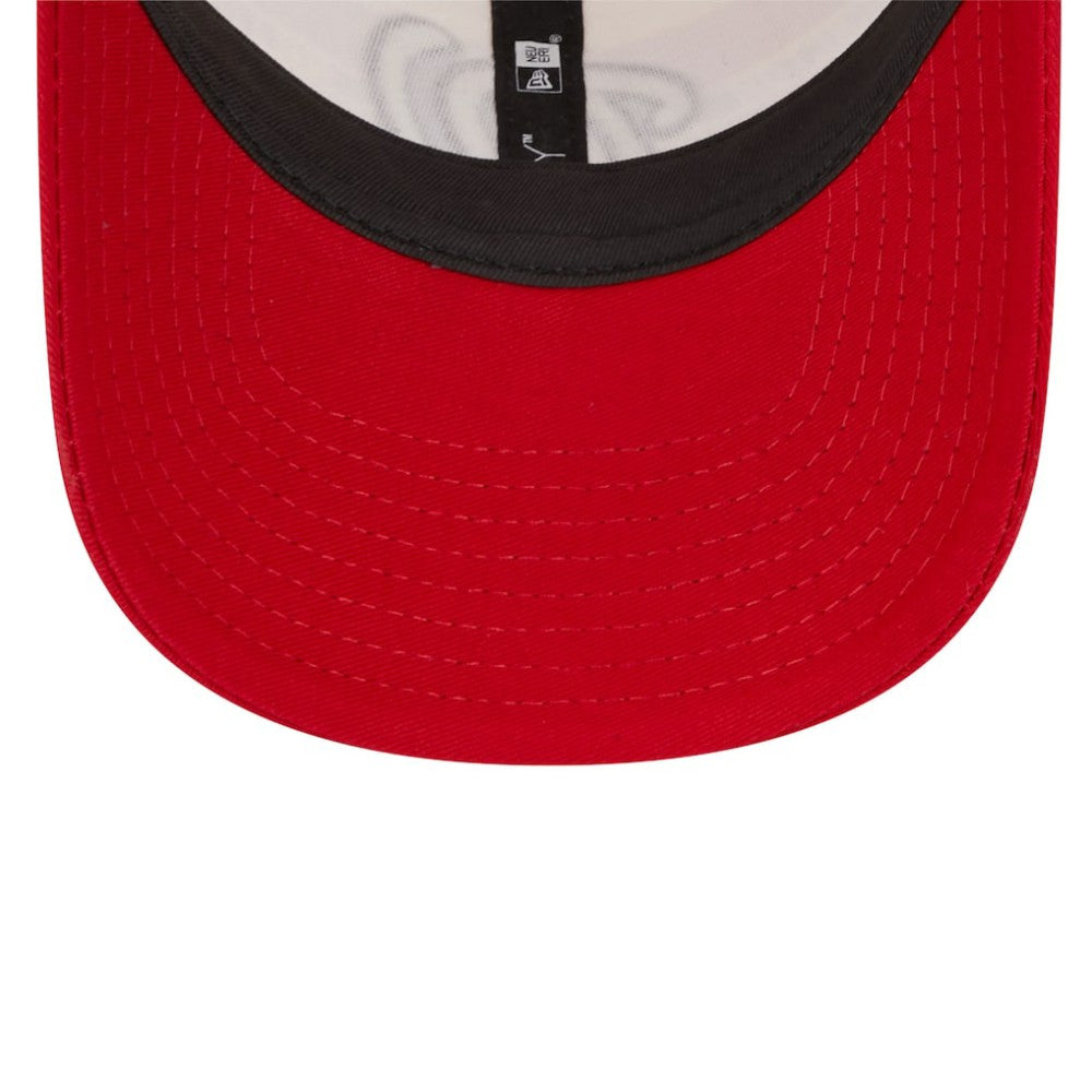 Washington Nationals New Era Team Stripe Trucker 9FORTY Snapback Hat - White/Red Hats