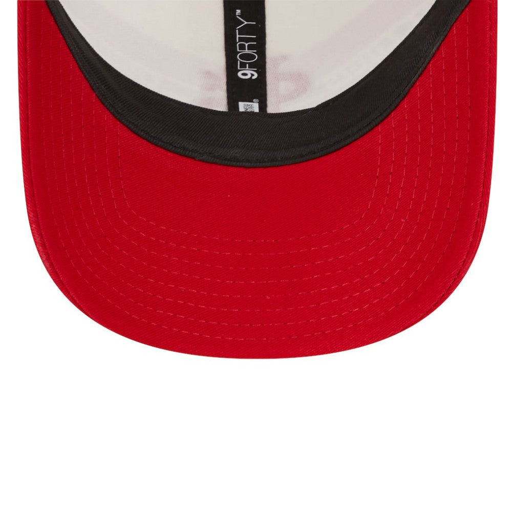 St. Louis Cardinals New Era Team Stripe Trucker 9FORTY Snapback Hat - White/Red Hats