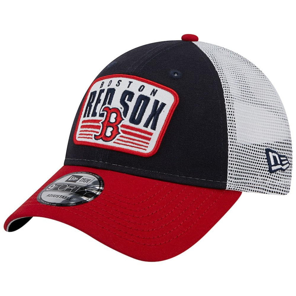 Boston Red Sox New Era Two-Tone Patch 9FORTY Snapback Hat - Navy Hats