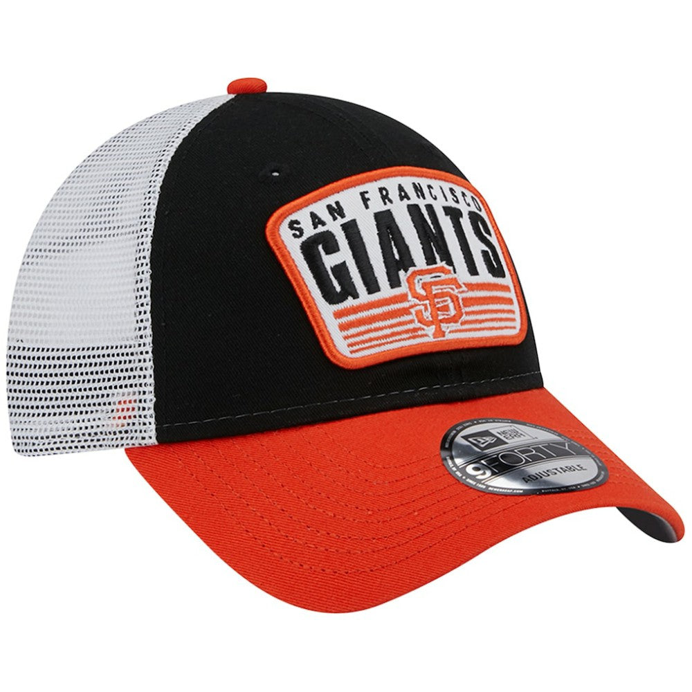 San Francisco Giants New Era Two-Tone Patch 9FORTY Snapback Hat - Black Hats