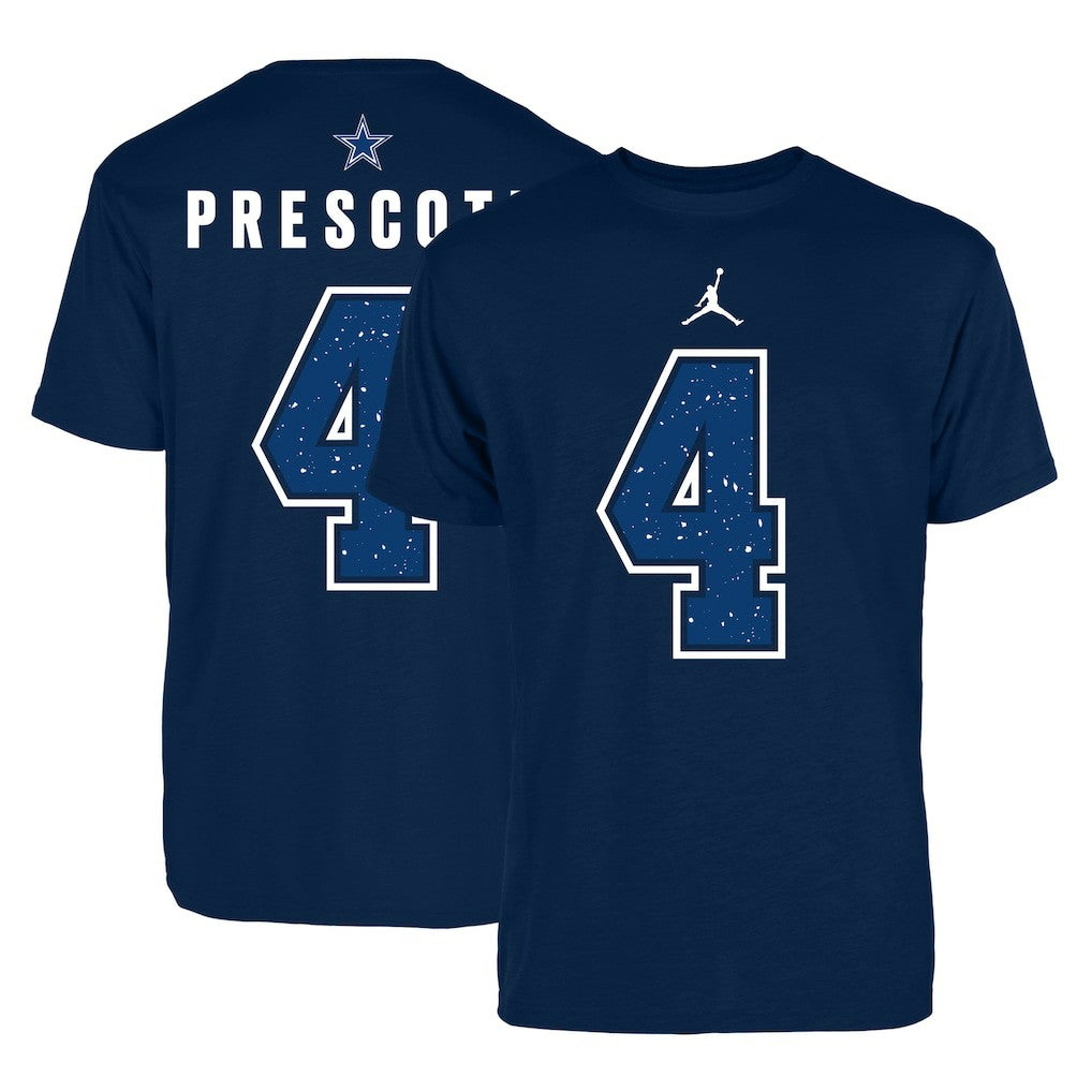 Dak Prescott Dallas Cowboys Jordan Brand Name & Number T-Shirt Navy