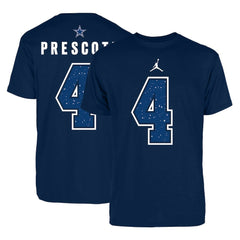 Dak Prescott Dallas Cowboys Jordan Brand Name & Number T-Shirt Navy
