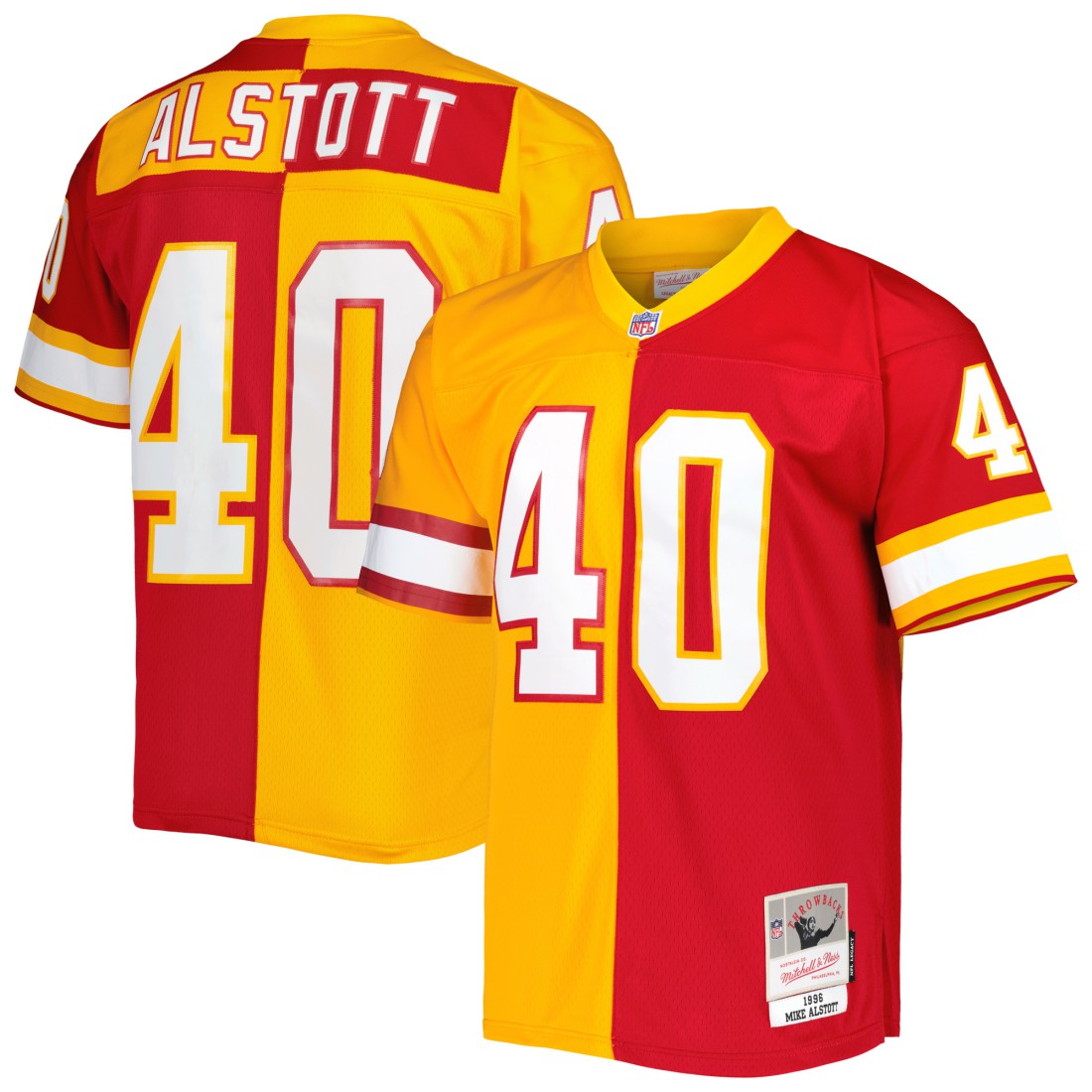 Mike Alstott Tampa Bay Buccaneers 1996 Split Legacy Replica Jersey Orange/Red