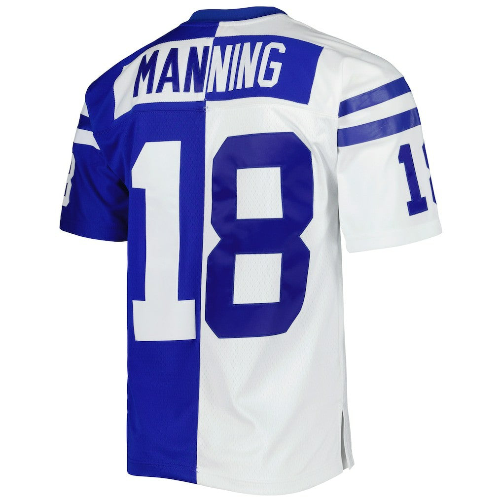 Peyton Manning Indianapolis Colts 1998 Split Legacy Replica Jersey Royal/White