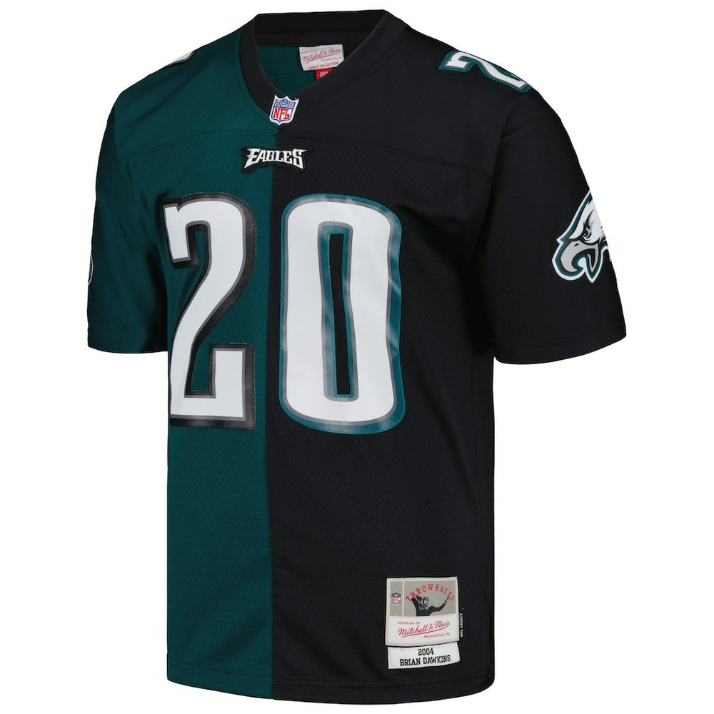 Brian Dawkins Philadelphia Eagles 2004 Split Legacy Replica Jersey Midnight Green/Black