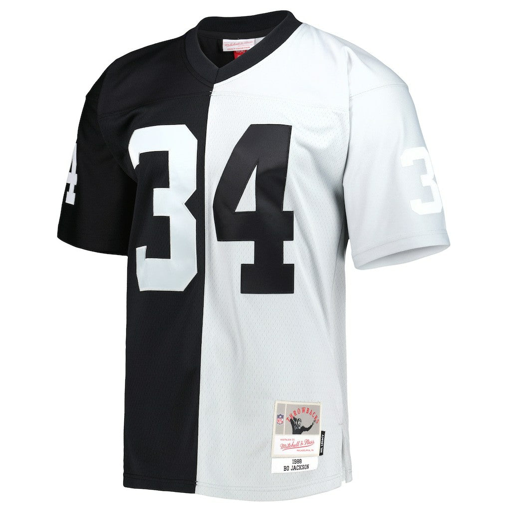 Bo Jackson Las Vegas Raiders 1988 Split Legacy Replica Jersey Black/Silver