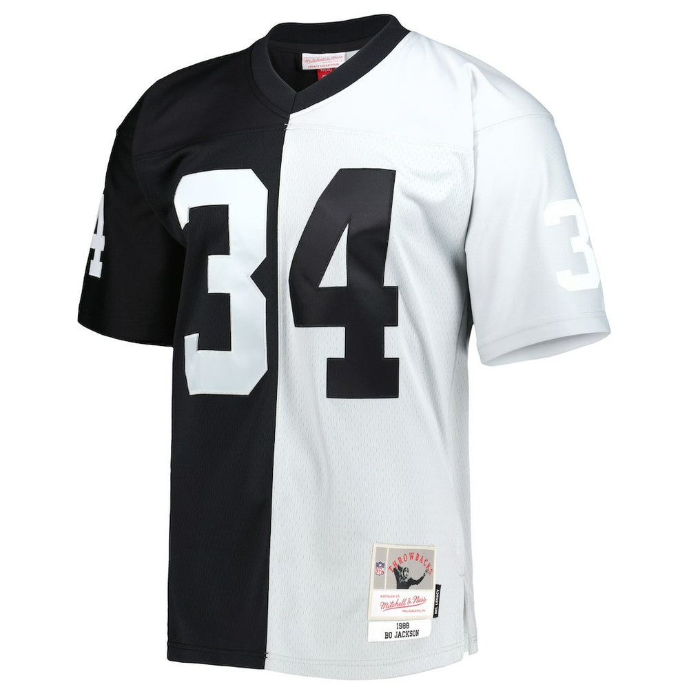 Bo Jackson Las Vegas Raiders 1988 Split Legacy Replica Jersey Black/Silver