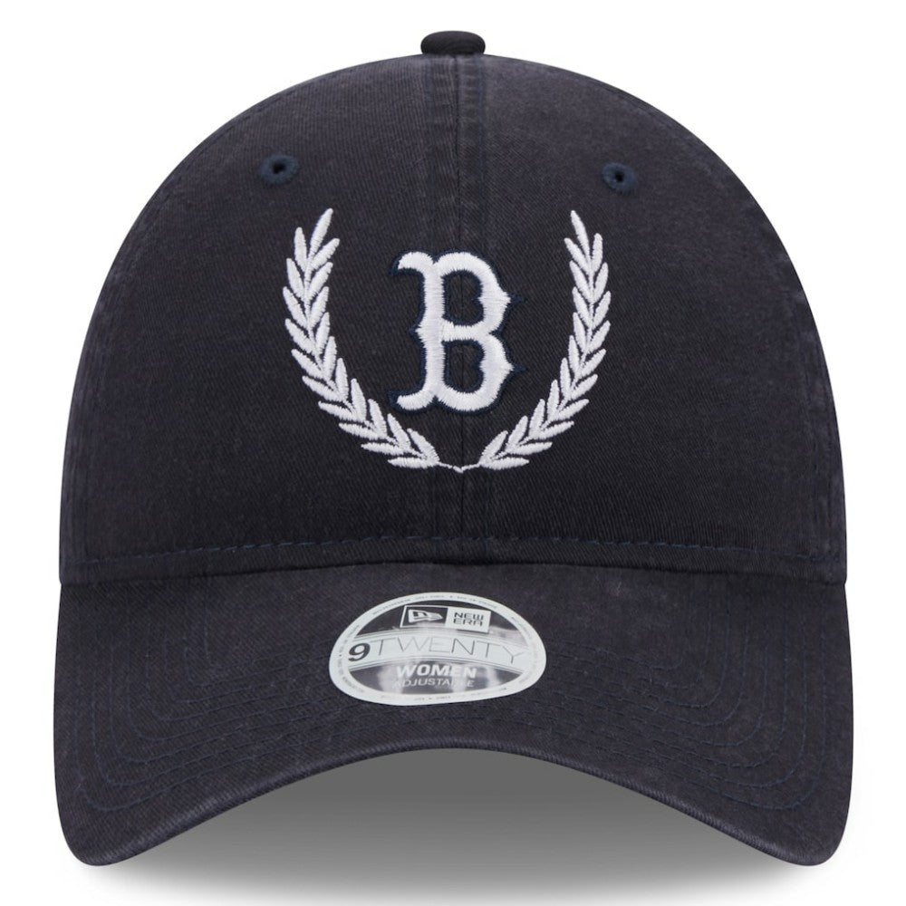 Boston Red Sox New Era Women's Leaves 9TWENTY Adjustable Hat - Navy Hats