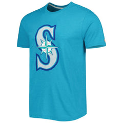 Seattle Mariners Homage Hand Drawn Logo Tri-Blend T-Shirt - Teal T-shirts
