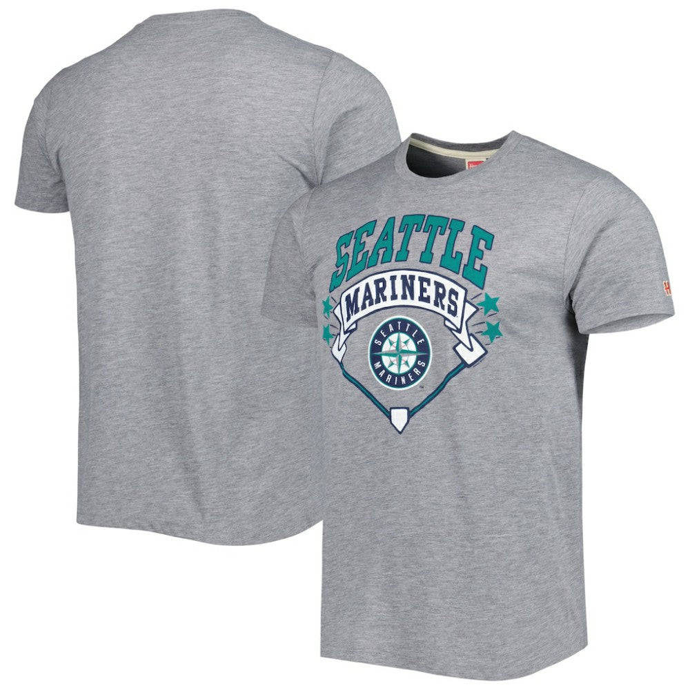 Seattle Mariners Homage Diamond Tri-Blend T-Shirt - Gray T-shirts