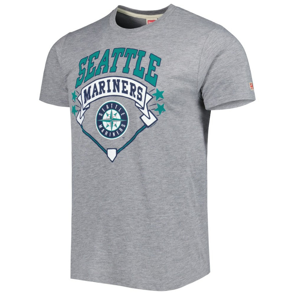 Seattle Mariners Homage Diamond Tri-Blend T-Shirt - Gray T-shirts
