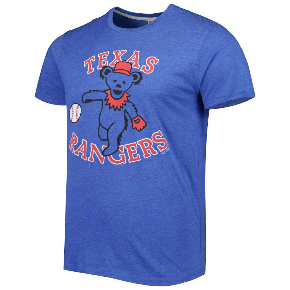 Texas Rangers Homage Grateful Dead Tri-Blend T-Shirt - Royal T-shirts